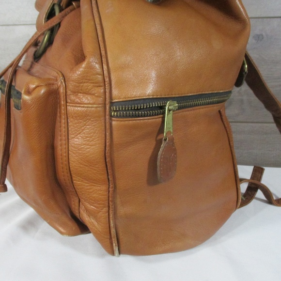 Vintage Frye Brown Leather Backpack - Picture 3 of 8